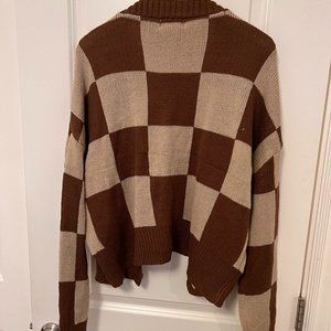 NWT Checkered Cardigan, Size small